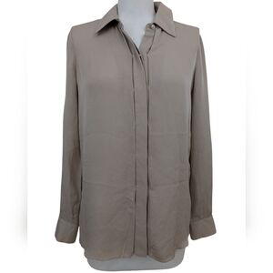 vince silk button down shirt